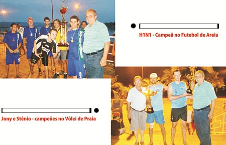 H1N1 E A DUPLA JONY E STÊNIO VENCEM FUTEBOL E VÔLEI DE PRAIA
